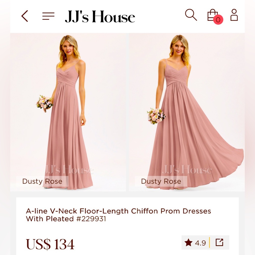 JJ's House Dusty Rose Dress